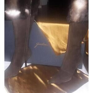 Garolini knee high suede chocolate brown